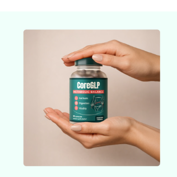 CoreGLP bottle held in hands